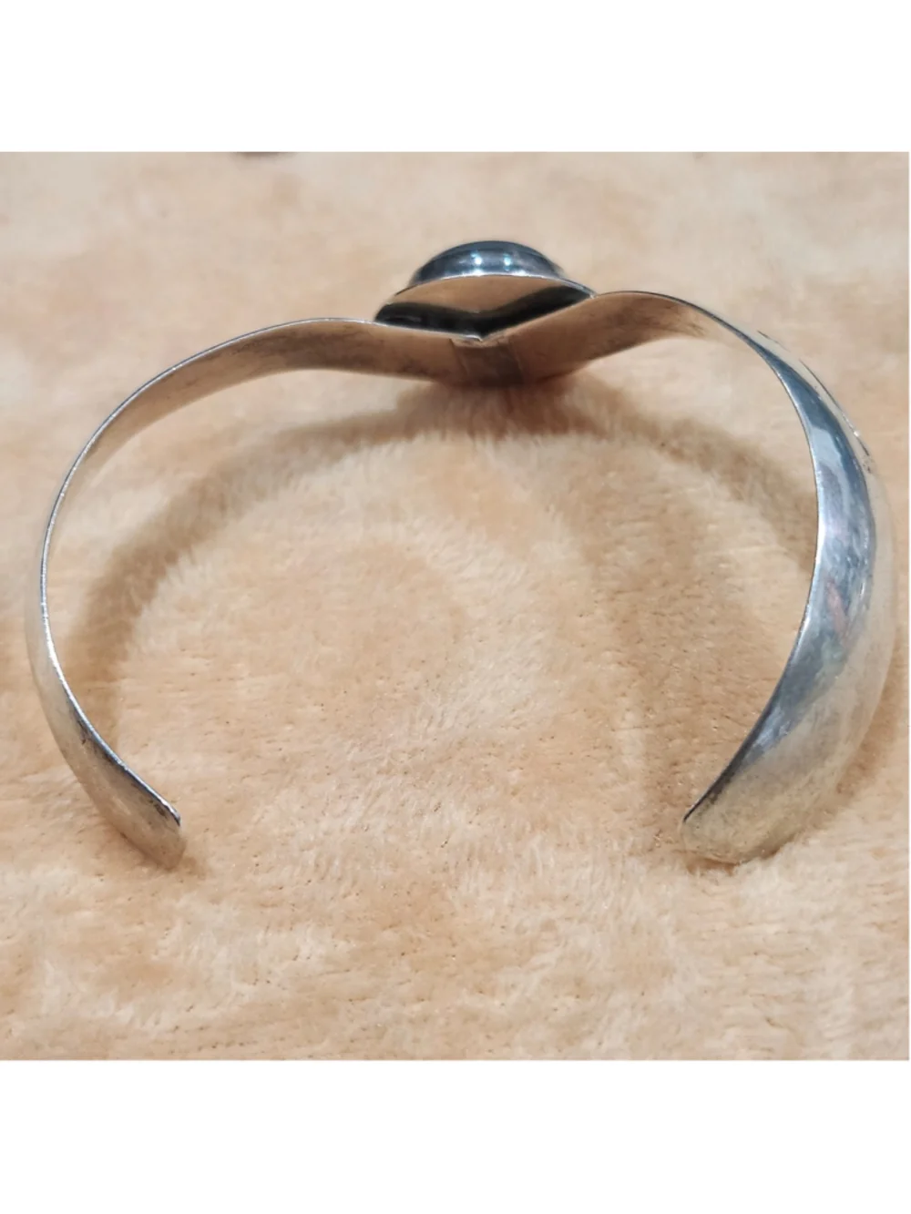 Sterling Silver LA Star Vintage Cuff Bracelet with stone